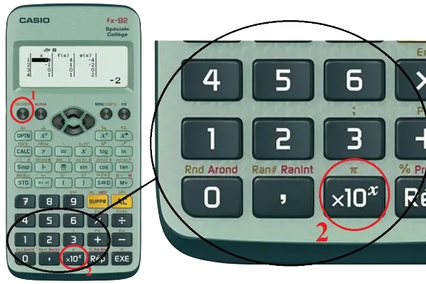 Afficher le nombre pi sur la calculatrice Casio fx-92 collège (ancien modèle)