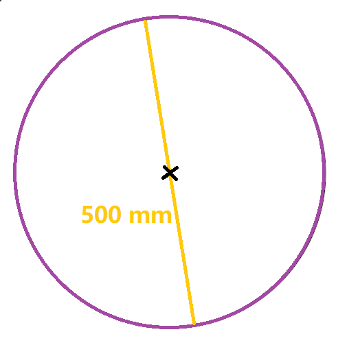 cercle diamètre 500mm