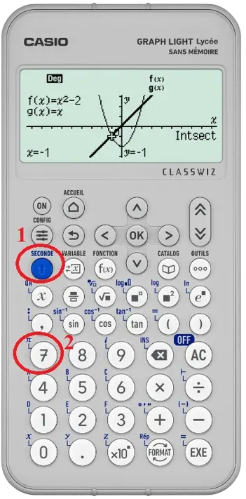 Afficher le nombre pi sur la calculatrice Casio GRAPH LITE Lycée