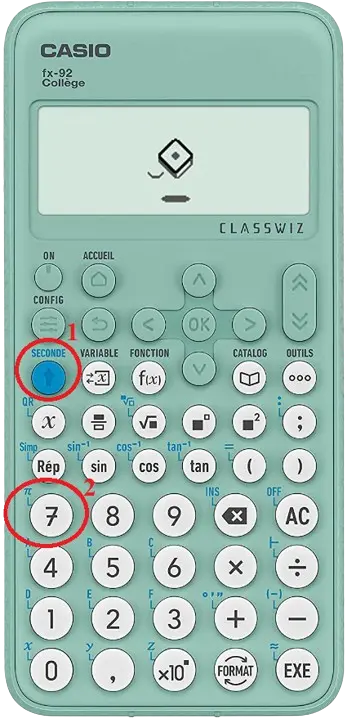 Afficher le nombre pi sur la calculatrice Casio fx-92 collège (nouveau modèle)