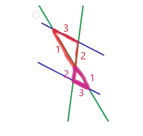 2 triangles semblables Thalès