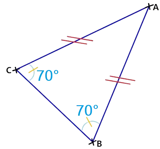 exemple calcul angle triangle isocèle