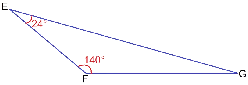 exemple calcul angle triangle quelconque