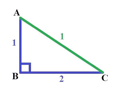 Triangle ABC rectangle en B hypoténuse AC propriété Pythagore
